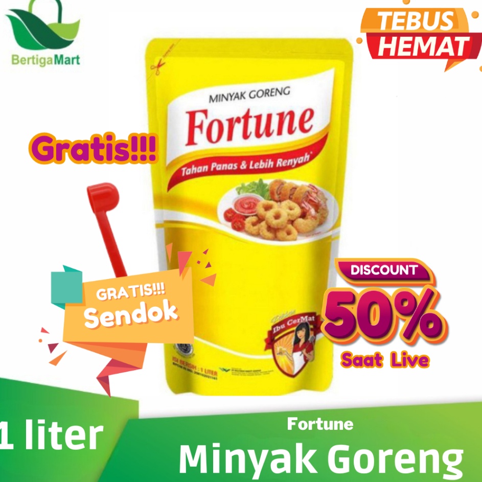 

[KODE PRODUK 8KVMB6340] Minyak goreng Fortune 1 Liter