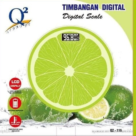 [HOME MART] Q2 115 TIMBANGAN BADAN DIGITAL TIMBANGAN BADAN KACA 180KG Q2115 TIMBANGAN JERUK NIPIS