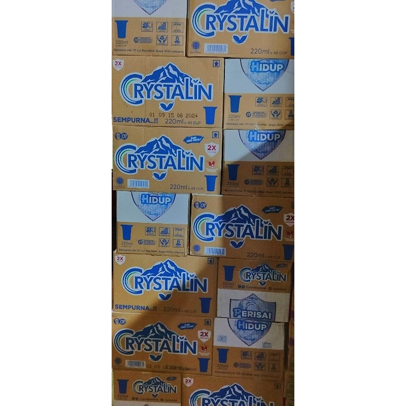 

Crystalin Gelas 220ml 1karton 48 cup