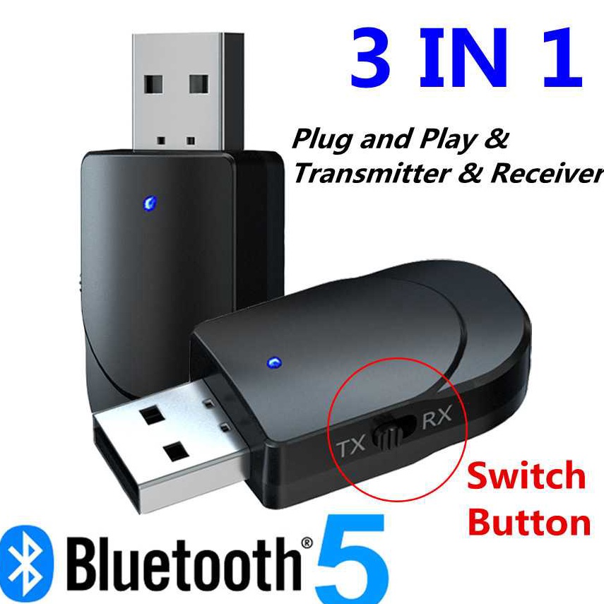 [KODE G5F5] Bluetooth Transmitter Receiver Bluetooth Transmitter Audio Bluetooth Transmitter Mobil Bluetooth Transmitter TV Bluetooth 2 in 1 Transmitter 2 in 1 USB Audio Bluetooth 5.0 Transmitter &amp; Receiver