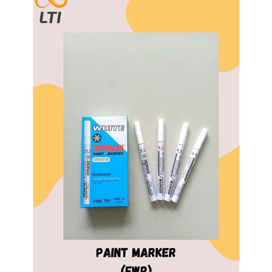 

[KODE PRODUK GRSLN4449] Paint Marker Snowman Fine Tip White / FWP / PCS