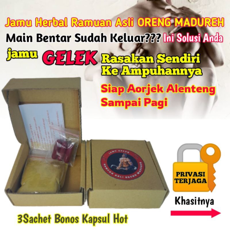 Jamu Kuat Pria Tahan Lama Obat Stamina Pria Dewasa Racikan Madura 3Sachet