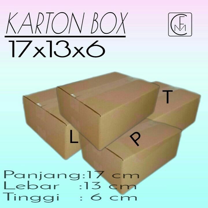 

Karton Box Ukuran 17x13x6 kardus packing/kardus mini/kardus murah