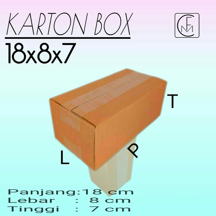 

Karton Box Ukuran 18x8x7 kardus packing/kardus mini/kardus murah/kardus polos