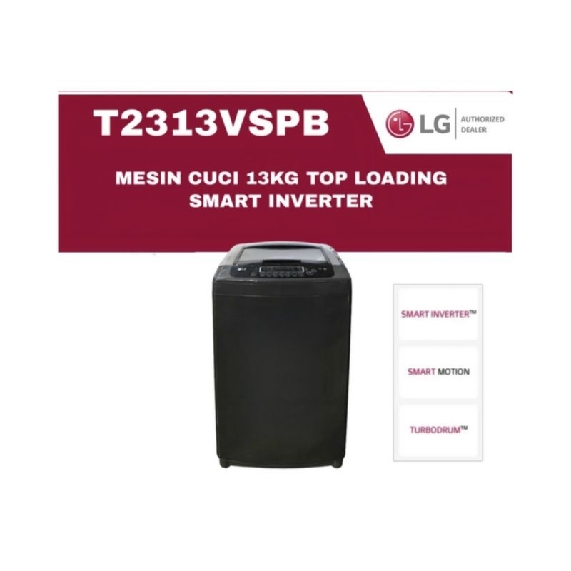 Mesin Cuci LG 1 Tabung T2313VSPB Kaps 13Kg