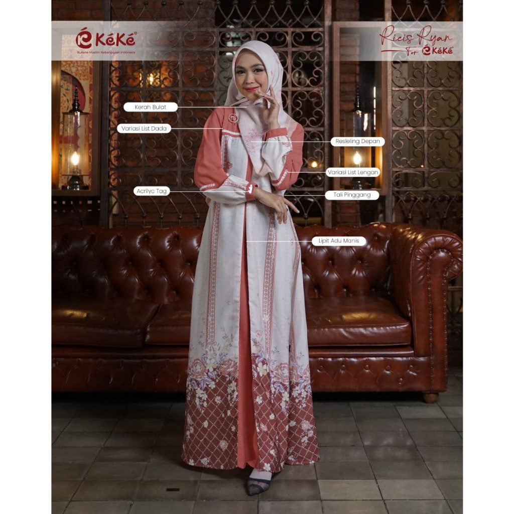 Sarimbit Keke Calista Series - Arabian Spice / Sarimbit Keluarga Terbaru 2024 / Baju Sarimbit Keluar