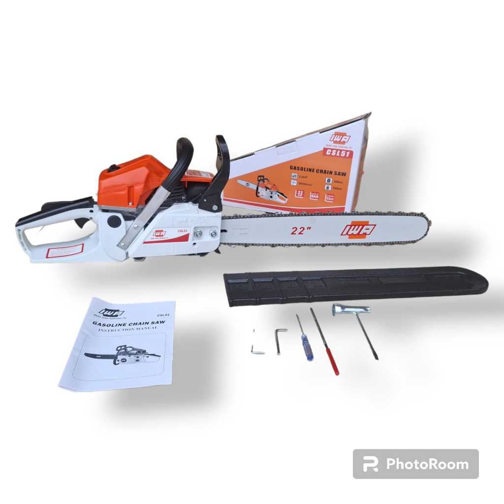 PROMO 22" Mesin Gergaji Kayu Chain Saw 22 Inch / MS-251 Chainsaw 20" 2 Tak Bensin Campur 52cc Set / 