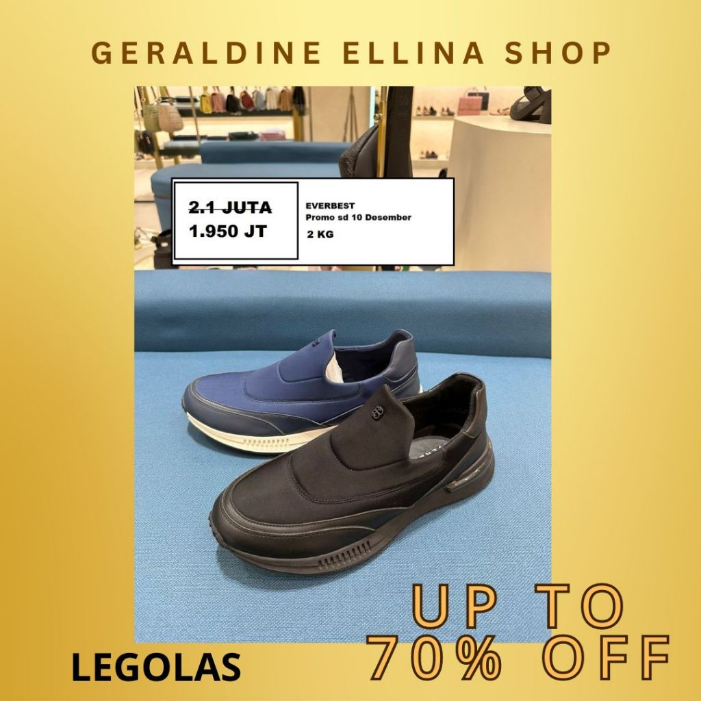 Sepatu sneakers pria Everbest original SALE LEGOLAS