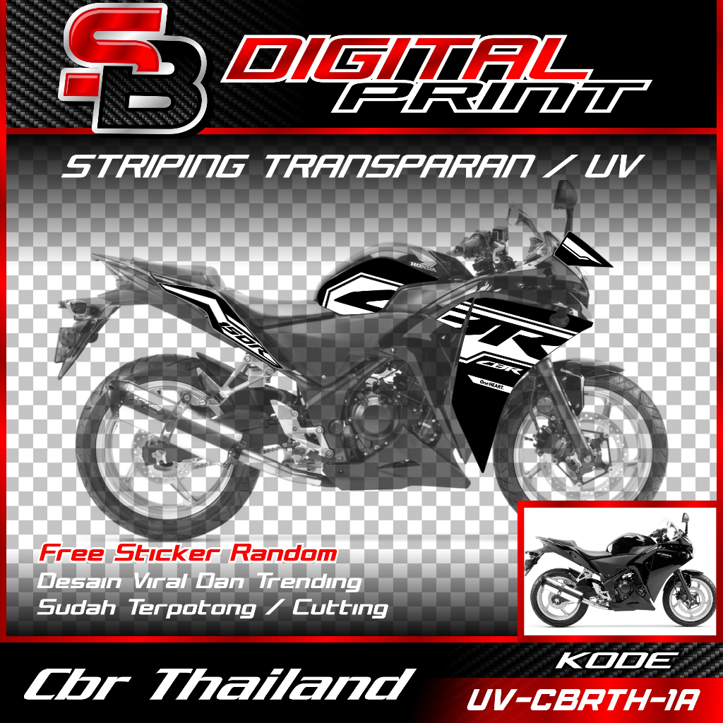 striping transparan cbr thailand - striping uv cbr
