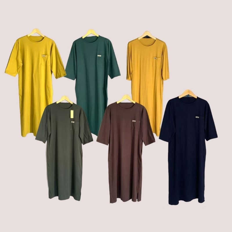 DRESS MIDI WANITA KEKINIAN | DRESS KAOS SIMPLE MIDI DRESS