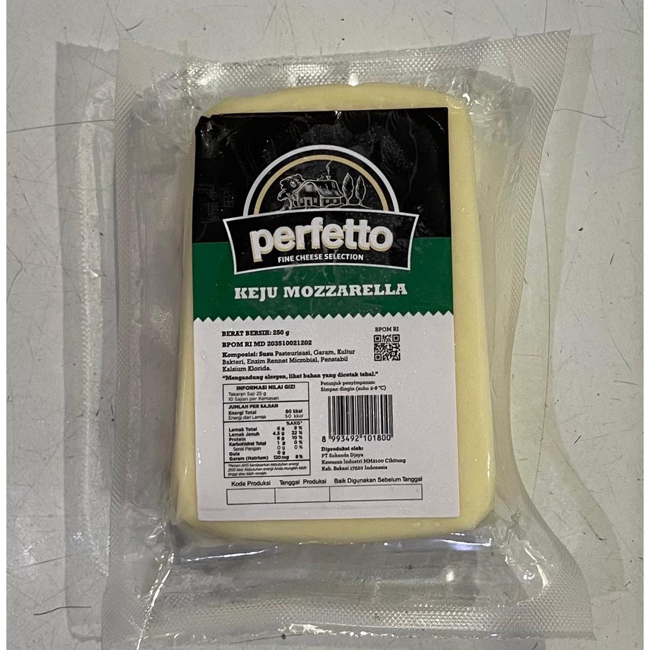 

➳Diskon✷➷ Keju Mozarella Cheese Perfetto 250gr Gosend/Grab Onlyy! N37 ➴