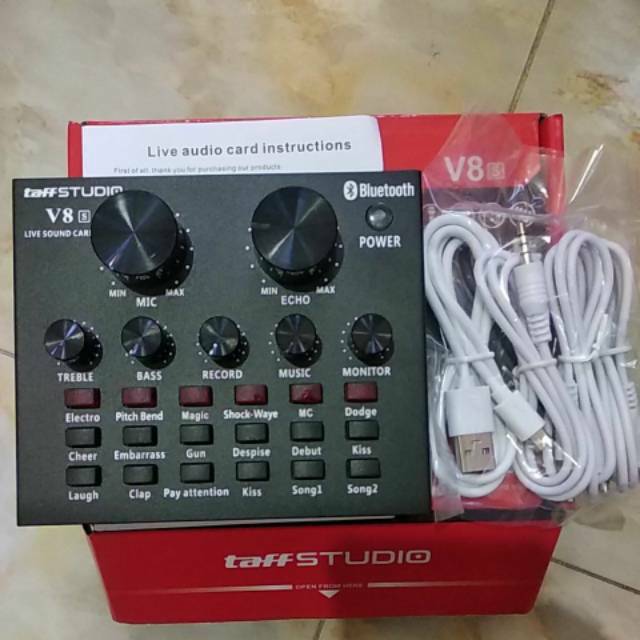 mixer soundcard v8 karaoke