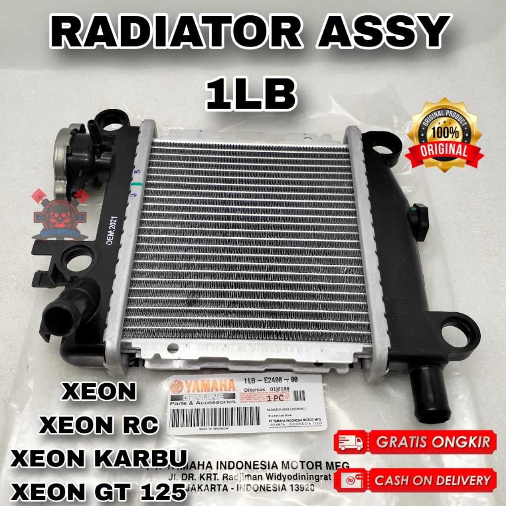 Radiator Yamaha 1LB Pendingin Motor Xeon RC Xeon Karbu Xeon GT 125 Kualitas Original YGP