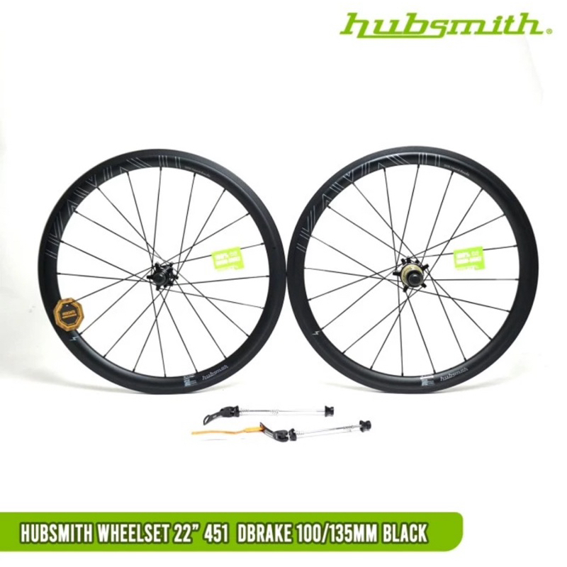 DL. HUBSMITH WHEELSET 22” 451 DBRAKE 100/135MM BLACK