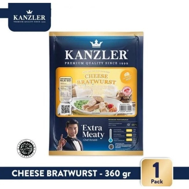 

KANZLER CHEESE BRATWURST 5S 360GR