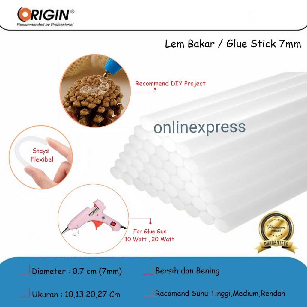 Lem bakar / Lem Tembak Kecil (7mm) / Refill Glue Gun Origin