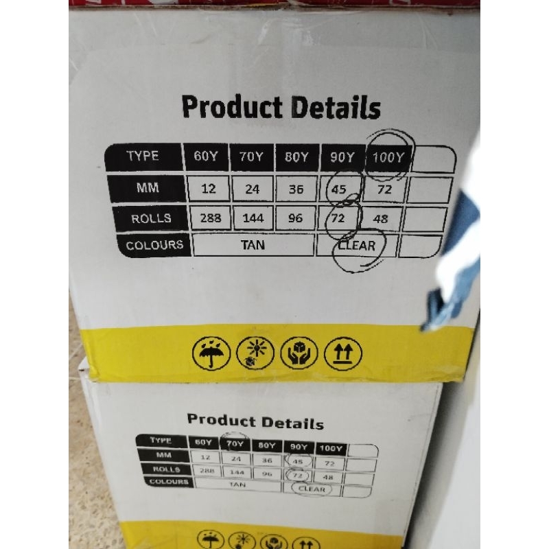 

Lakban OPP Bening isi 1 dus 72 pcs / Lakban Bening 45MM x 100 Yard x 45 Micron Full