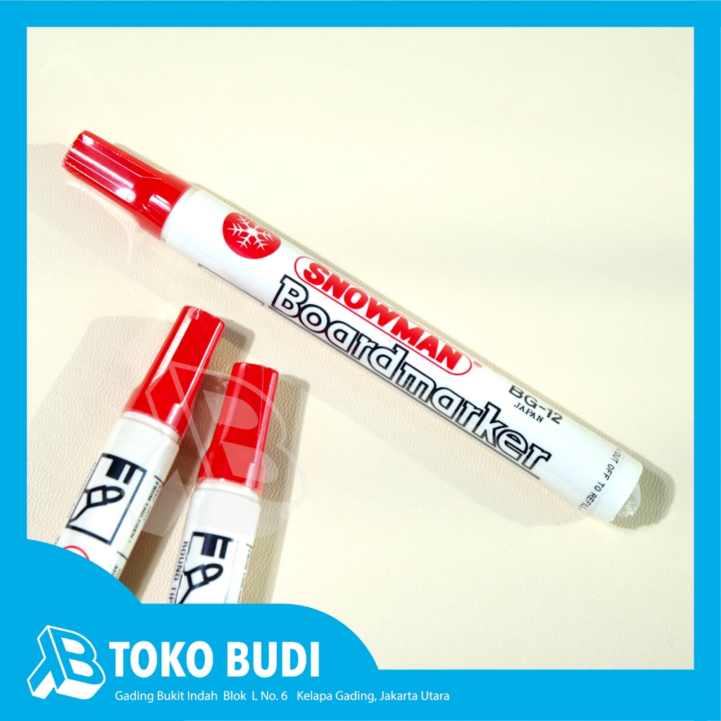 

Snowman Spidol Boardmarker Non Permanent - Merah