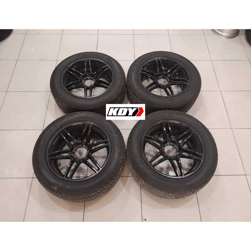 Velg Mobil RACING R20 Black + Ban YOKOHAMA 275 55 Ring 20 buat Pajero Sport, Fortuner, Hilux Double 