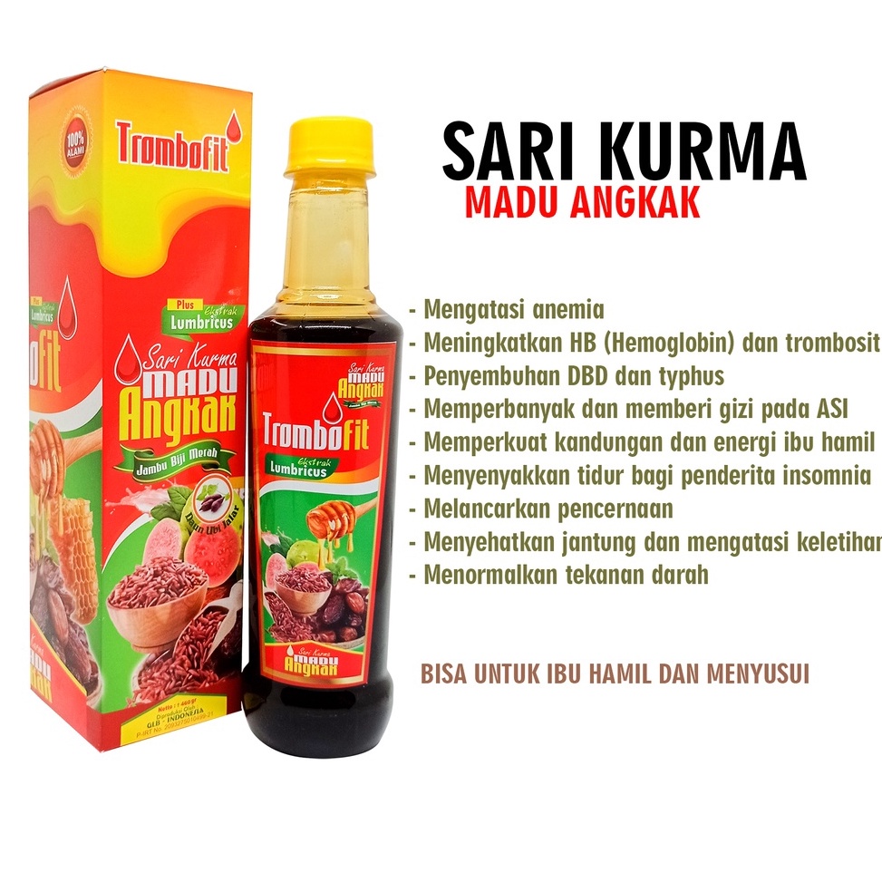 

[KODE CMPI9] TROMBOFIT SARI KURMA MADU PROPOLIS JAMBU BIJI ANGKAK PLUS UBI JALAR 460 GRAM ORIGINAL