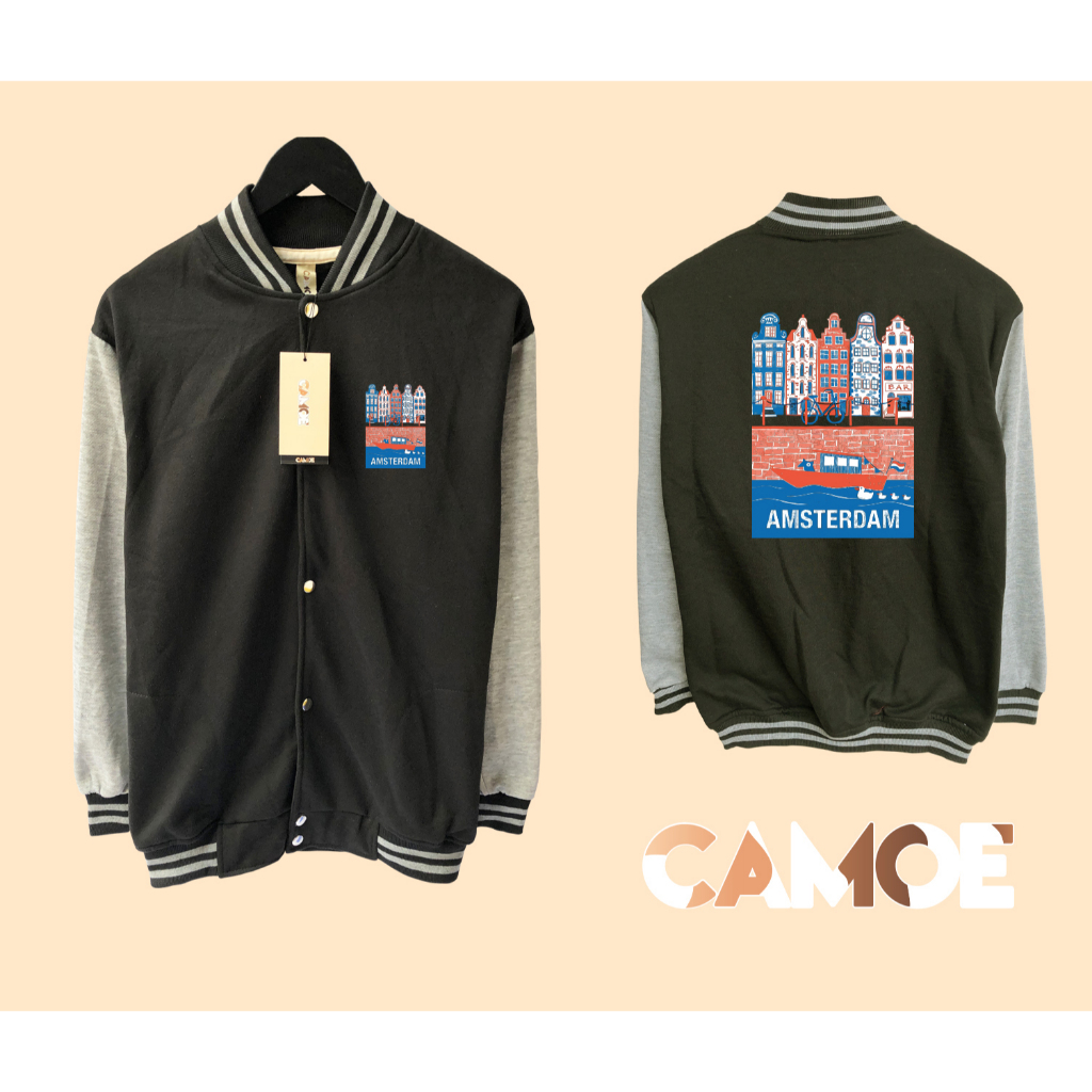 jaket varsity baseball prmeium desain amsterdam belanda