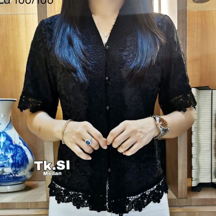 Kode FXJ180 atasan kebaya, Kebaya brokat/atasan elgana/brokat elgana/realpict