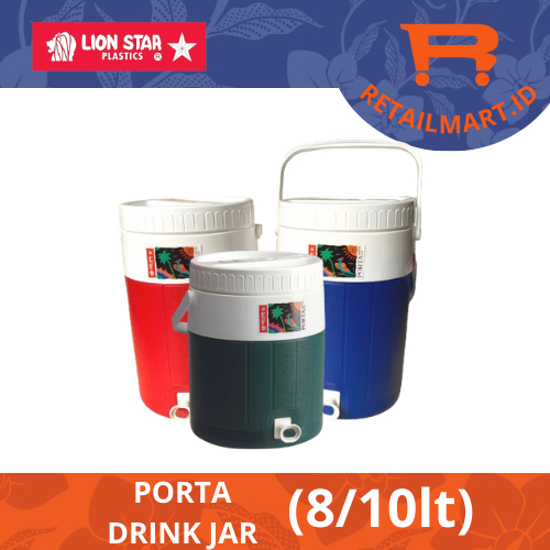 LION STAR: PORTA DRINK JAR + KRAN 8 LITER/10 LITER