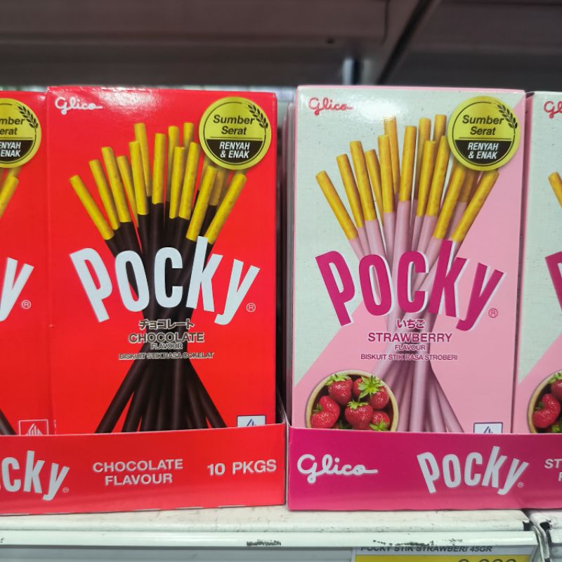 

snack pocky stick coklat , pocky stick strawberry / snack pocky stik