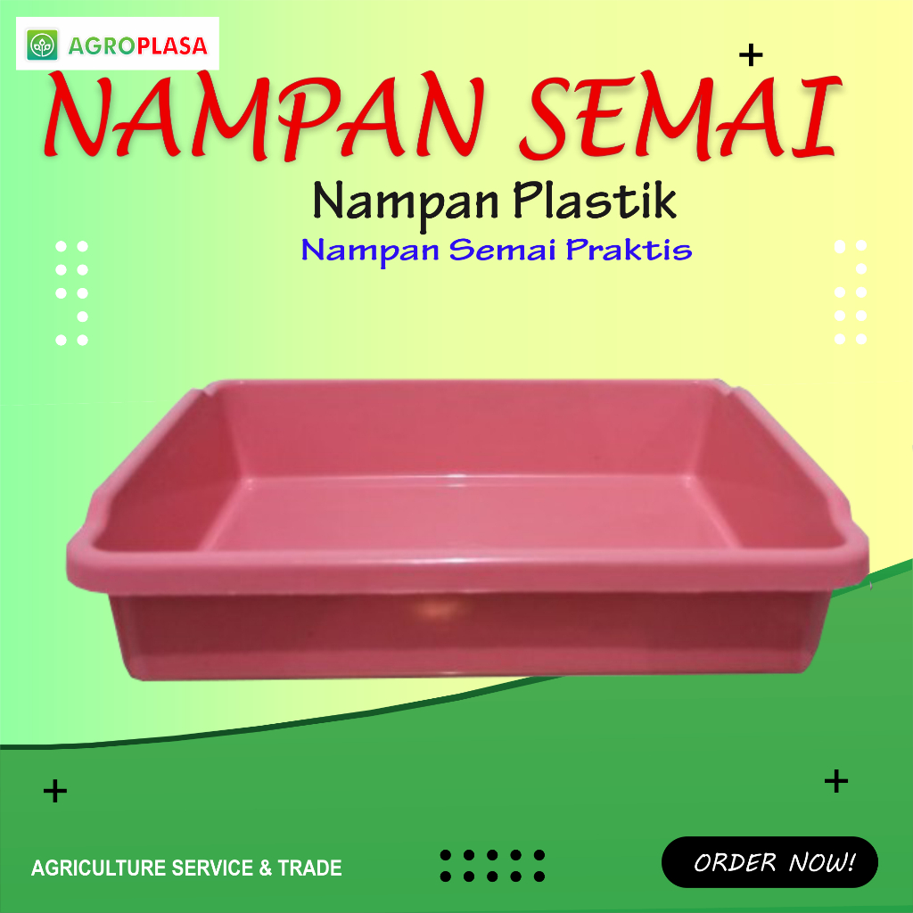 Nampan plastik kotak persegi panjang nampan semai