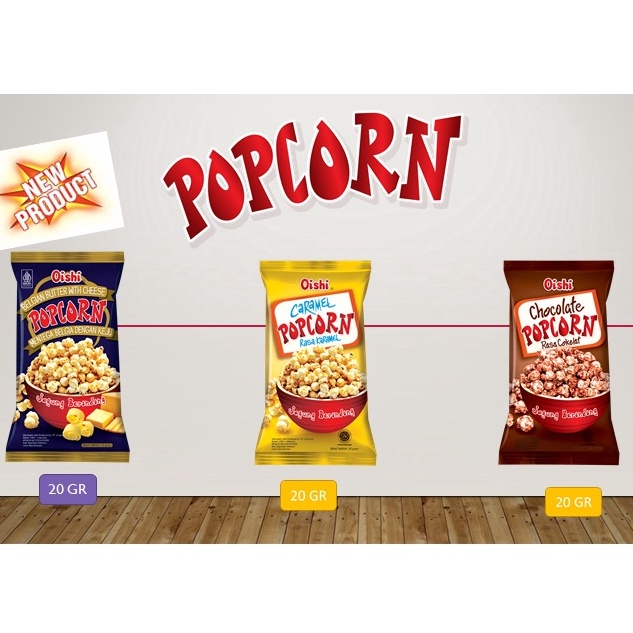 

[KODE PRODUK JHA8E8678] Oishi PopCorn / Pop Corn Oishi karamel, Mentega, coklat ( Kemasan Mini ) isi 10 renteng