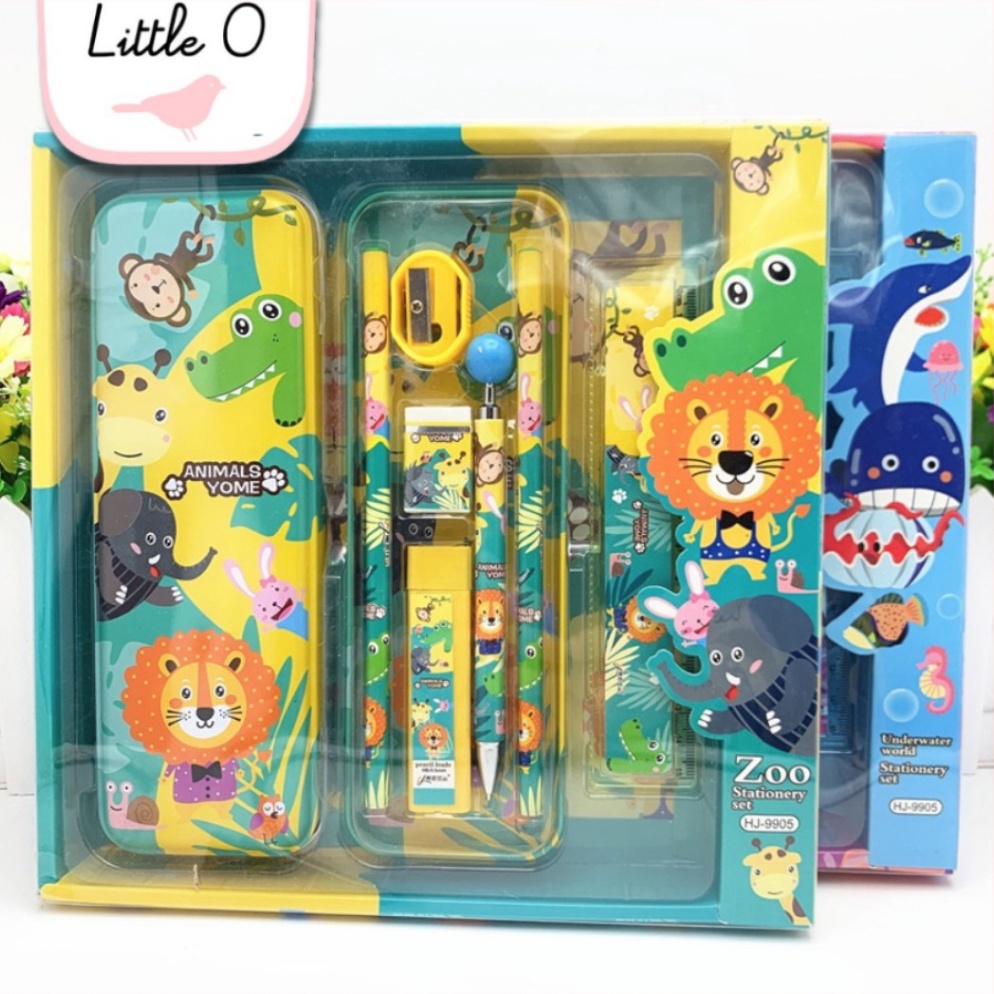

H4rga Murah Little o Study Set Alat Tulis Kotak Pensil Anak Set Souvenir Hadiah Kado Anak Stationery Hampers ultah [306]
