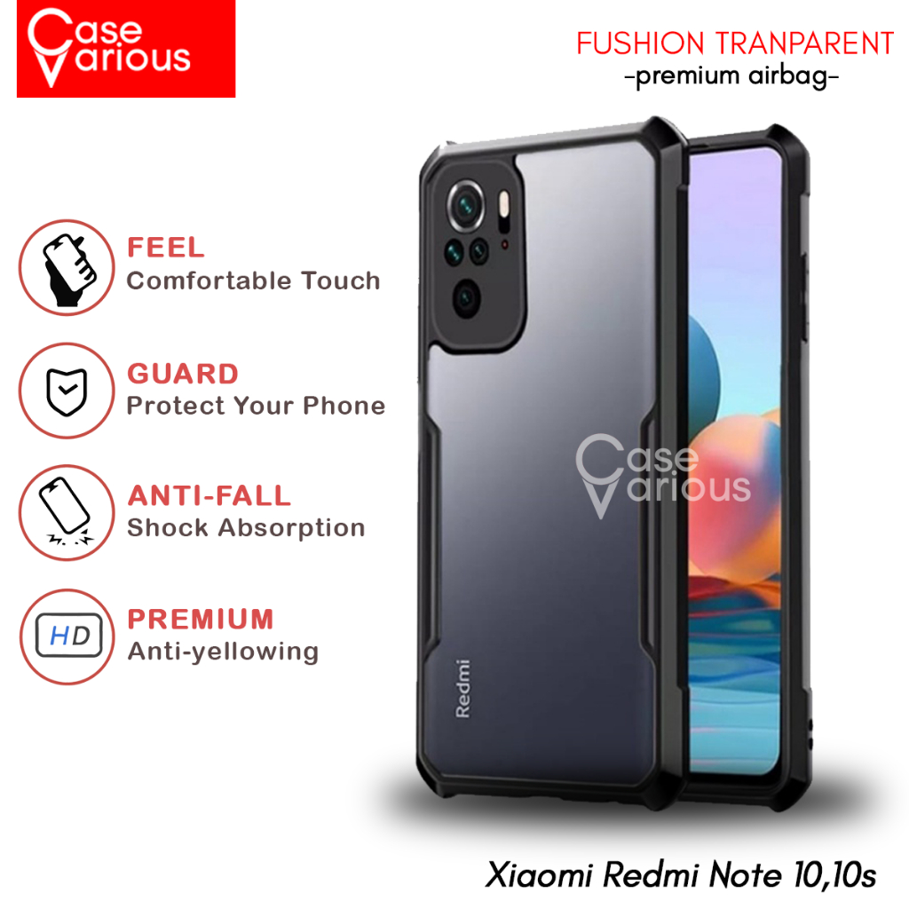 Case Xiaomi Redmi Note 10,10S Hard Case Fushion Casing Transparent