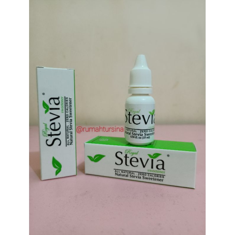 

ORIGINAL ROYAL STEVIA CAIR TETES PEMANIS ALAMI PENGGANTI GULA 0 KALORI DIABETES