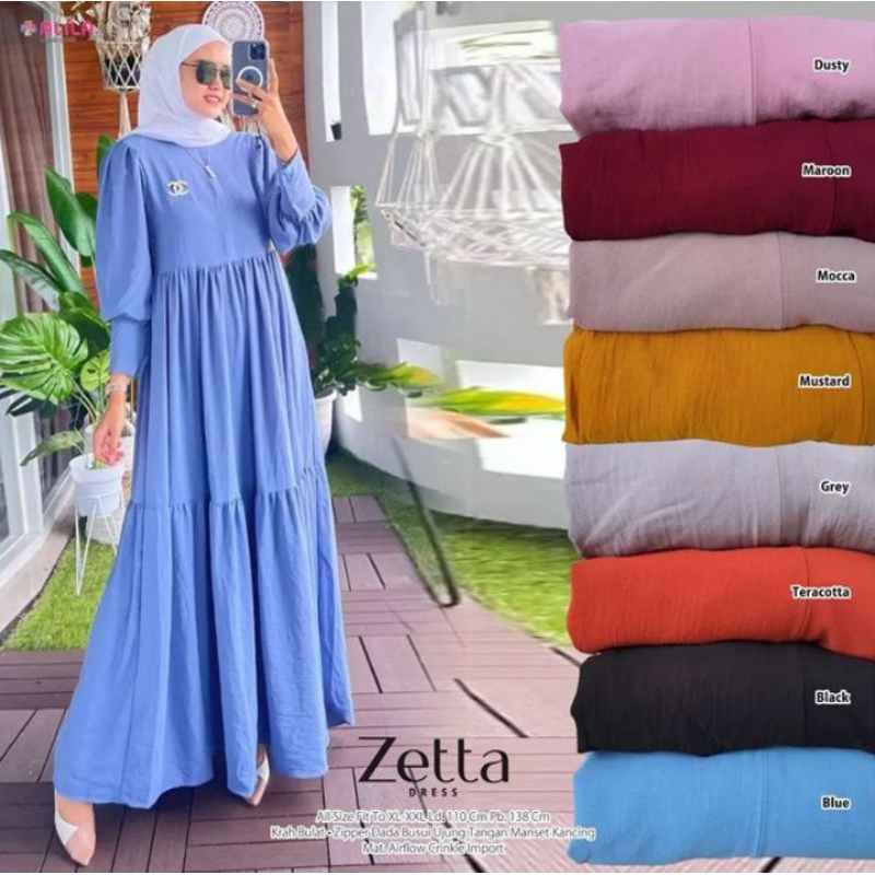 dress gamis crinckle airflow zetta alila