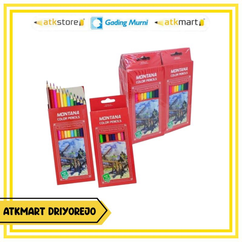 

MONTANA PENCIL COLOUR PANJANG 12 WARNA - PENSIL WARNA