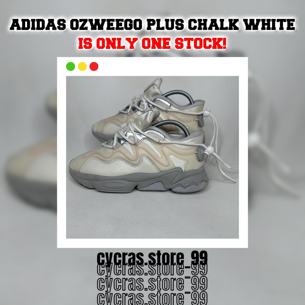 (Sepatu Second) Adidas Ozweego Plus Chalk White - Size 40