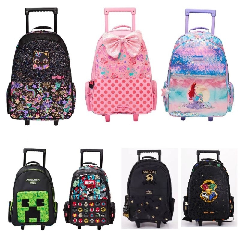 READY BACKPACK TROLLEY SMIGGLE HARRY POTTER CAT MICKEY MINNIE MARVEL DISNEY