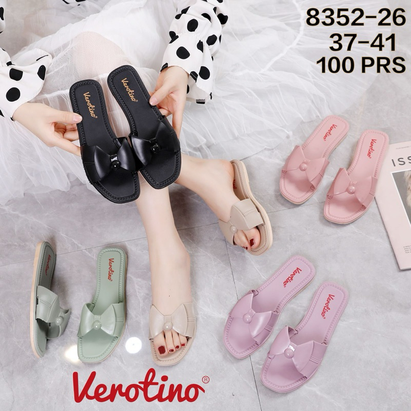 Sandal Jelly Wanita Slop Model Pita Depan Merk Verotino 8352