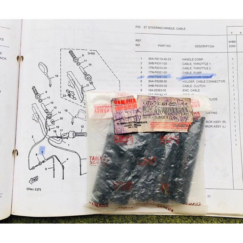 Pipa sambungan kabel gas yamaha dt100 rx100 rs100 rxs rxk rxking rxz yt115 rx special original nos