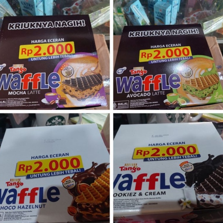 

Model Baru Tango WAFFLE 1 box isi 12 x 25 gram ECERAN 2000