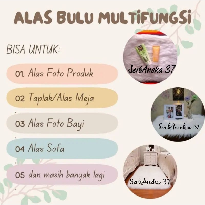 TAPLAK MEJA BULU KOREA REQUEST CUSTOM