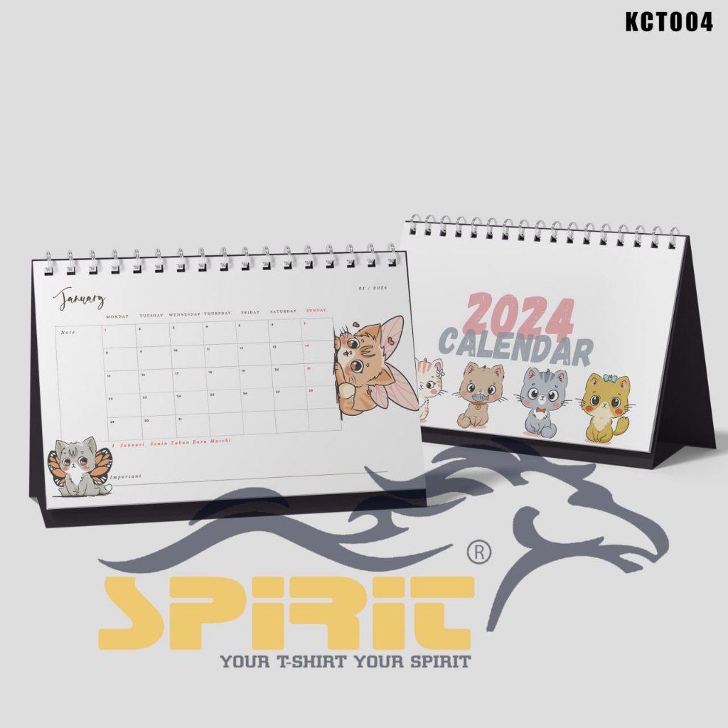 

Kalender Meja Tahun 2024 / Kalender Duduk Aestetik Cute Animal Tahun 2024