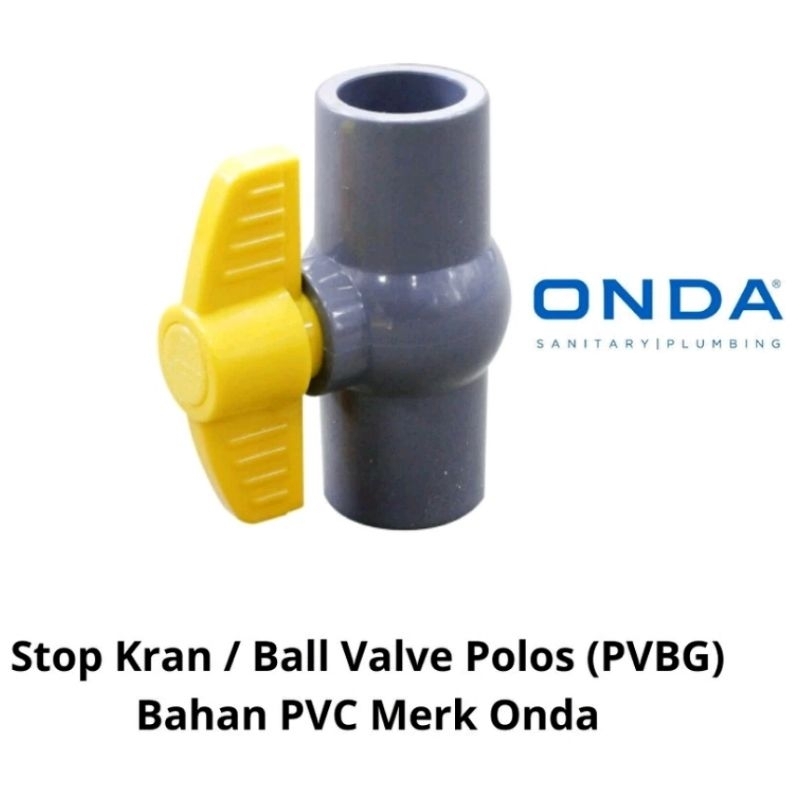 stopkran/ballvalve 3/4" polos merk onda.