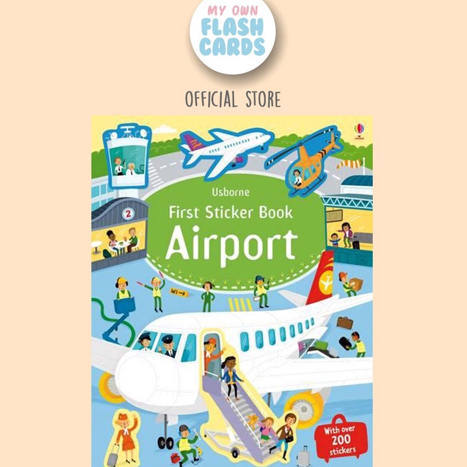 Produk Keren Usborne Sticker Book Airport - Activity Education Children - Buku Edukasi Anak Mainan S