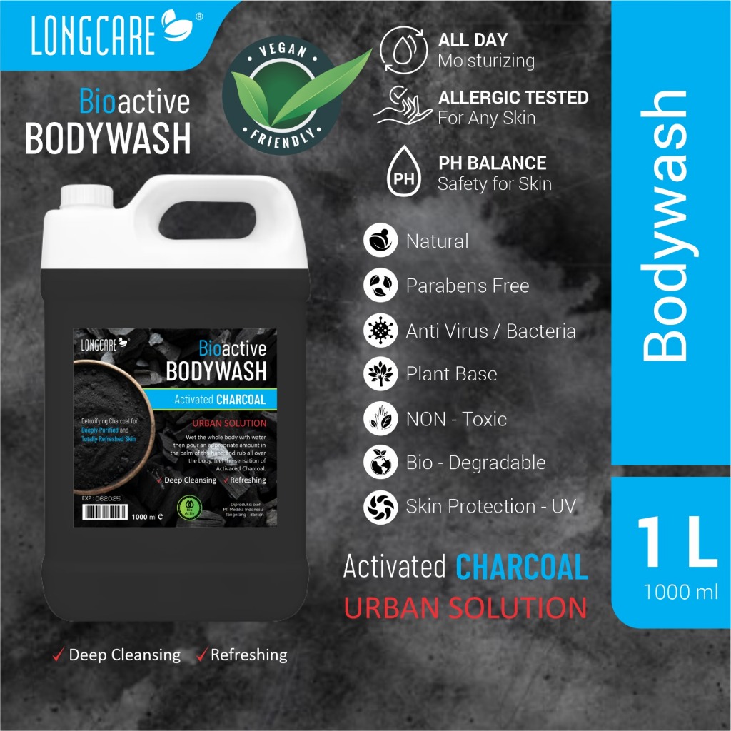 SJ - Sabun Mandi Bodywash Foam Bioactive Charcoal Alami Longcare