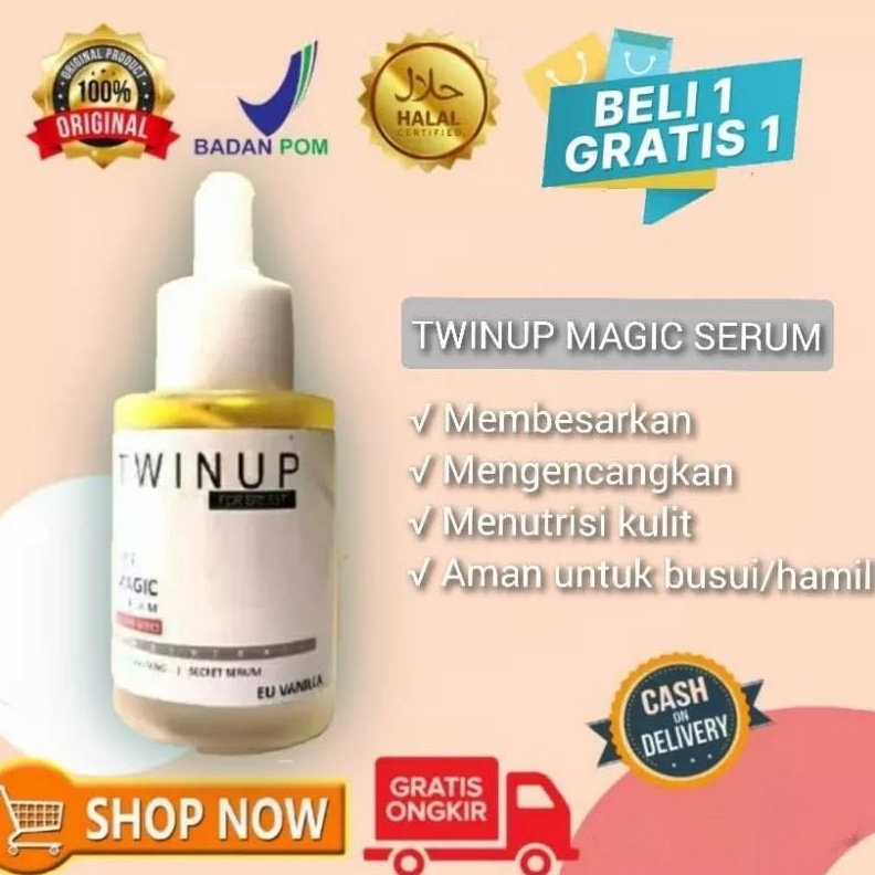 Baru BELI 1 GTATIS 1 TWINUP MAGIC SERUM PEMBESAR PAYUDARA PENGENCANG PAYUDARA SERUM PAYUDARA ORIGINA