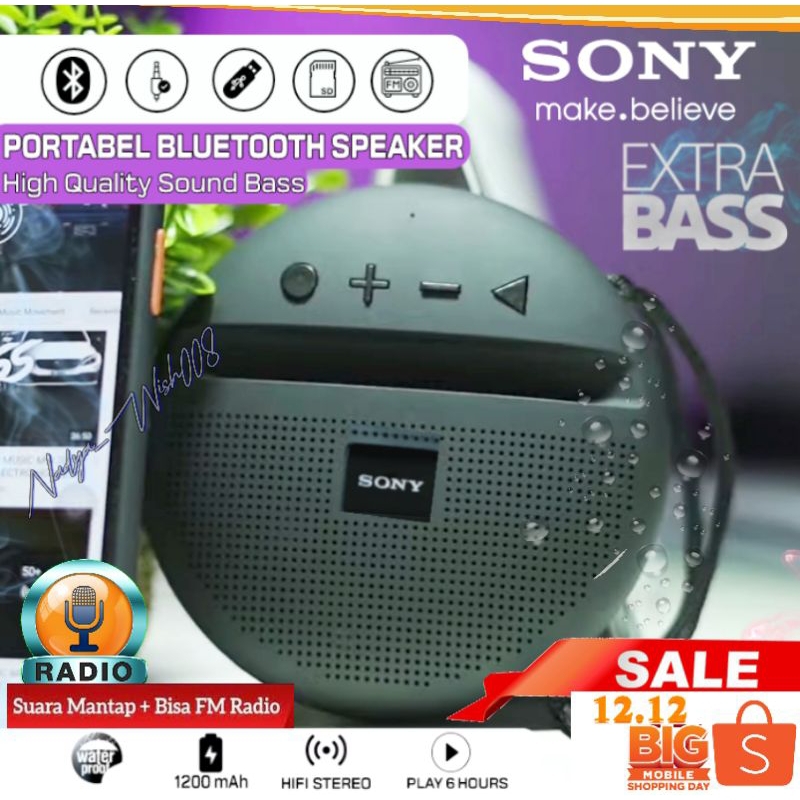 Speaker Bluetooth Wireless Extrabass Mini Portable Bluetooth Sony Extrabass Radio Speaker Jernih Ful