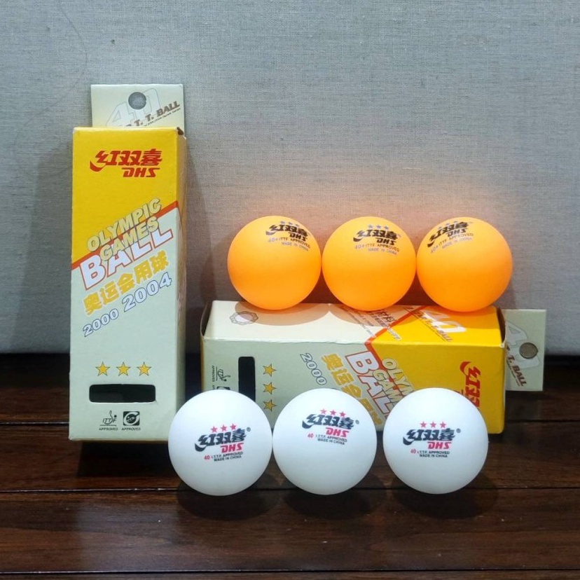 Diskon Promo BOLA PINGPONG TENIS MEJA DHS ISI 3 - 3 STAR OLYMPIC GAME MURAH GROSIR Best Produk