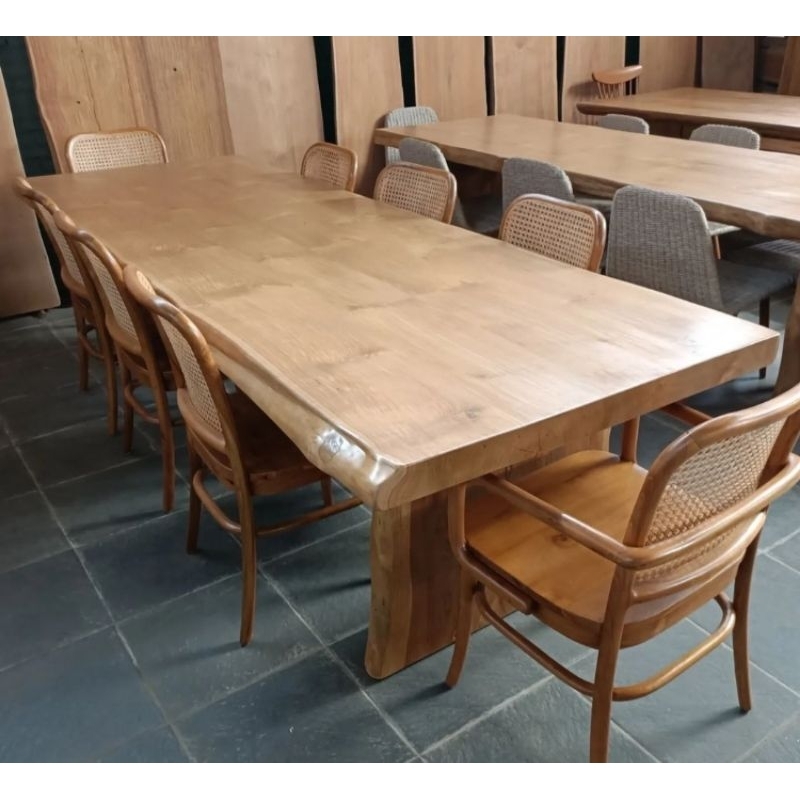 meja solid jati tpk meja solid jati alami 100x300