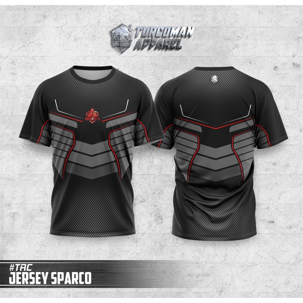 Jersey olahraga sparko original /Jersey printing/KasualJersey PRINTING dari Turcoman Apparel Jersey 